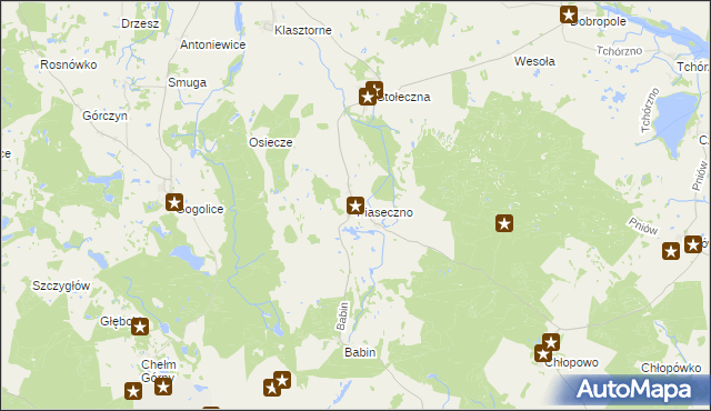 mapa Piaseczno gmina Trzcińsko-Zdrój, Piaseczno gmina Trzcińsko-Zdrój na mapie Targeo