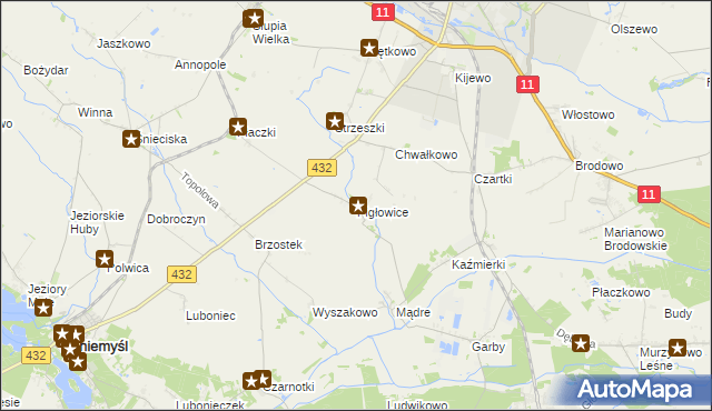 mapa Pigłowice, Pigłowice na mapie Targeo