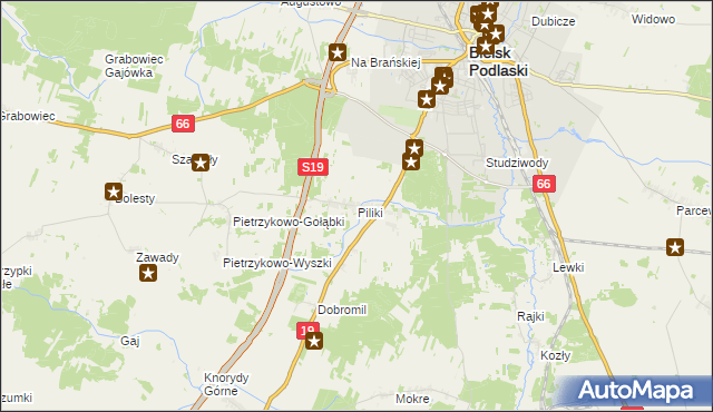 mapa Piliki, Piliki na mapie Targeo