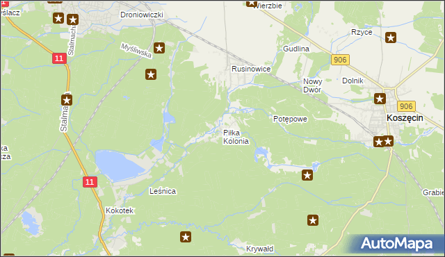 mapa Piłka Kolonia, Piłka Kolonia na mapie Targeo