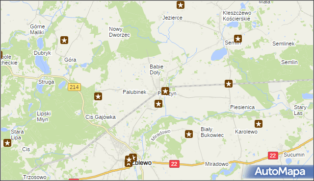 mapa Pinczyn, Pinczyn na mapie Targeo