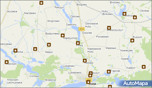 mapa Pinka, Pinka na mapie Targeo