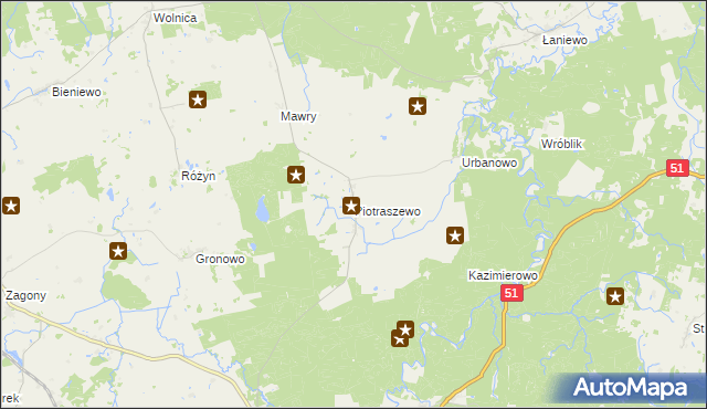 mapa Piotraszewo, Piotraszewo na mapie Targeo