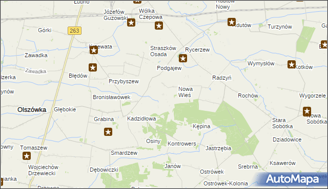 mapa Piotrkówek gmina Grabów, Piotrkówek gmina Grabów na mapie Targeo