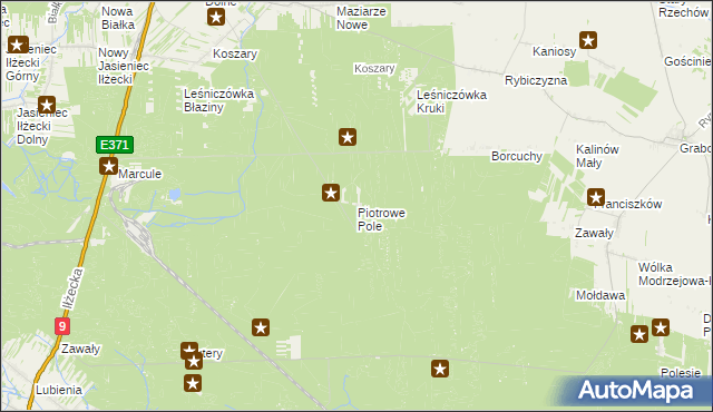 mapa Piotrowe Pole, Piotrowe Pole na mapie Targeo