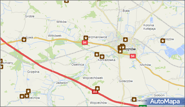 mapa Piotrowice gmina Chojnów, Piotrowice gmina Chojnów na mapie Targeo