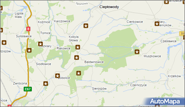 mapa Piotrowice Polskie, Piotrowice Polskie na mapie Targeo