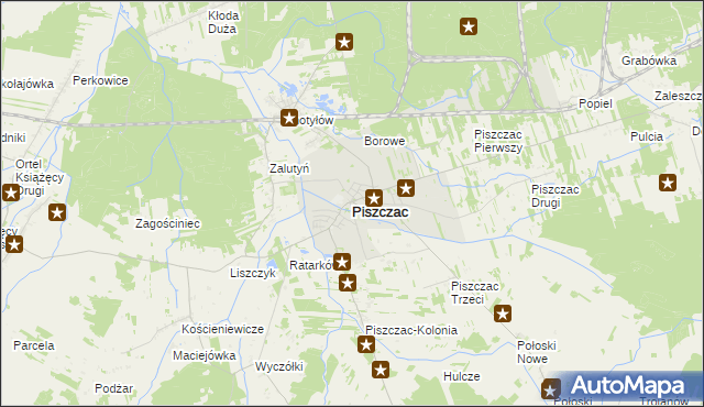 mapa Piszczac, Piszczac na mapie Targeo