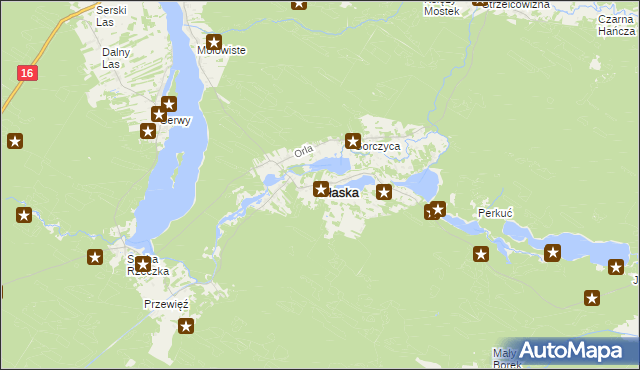 mapa Płaska, Płaska na mapie Targeo