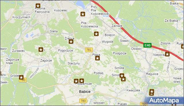 mapa Płaza, Płaza na mapie Targeo