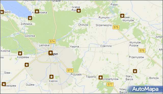 mapa Plebanka gmina Gąbin, Plebanka gmina Gąbin na mapie Targeo