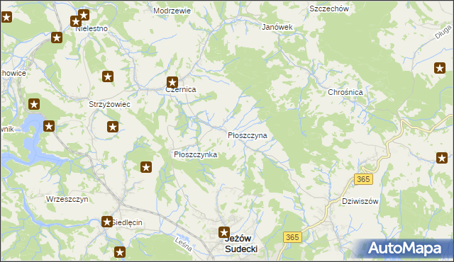 mapa Płoszczyna, Płoszczyna na mapie Targeo