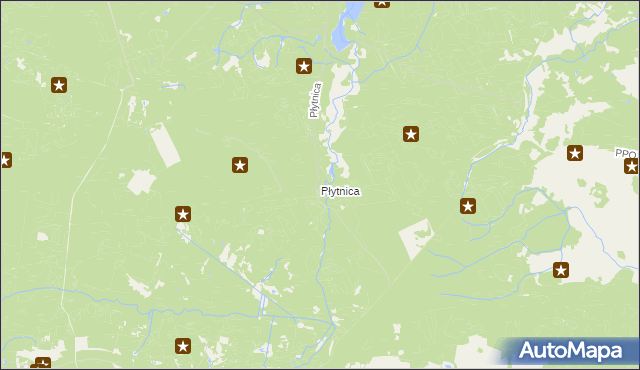 mapa Płytnica gmina Borne Sulinowo, Płytnica gmina Borne Sulinowo na mapie Targeo