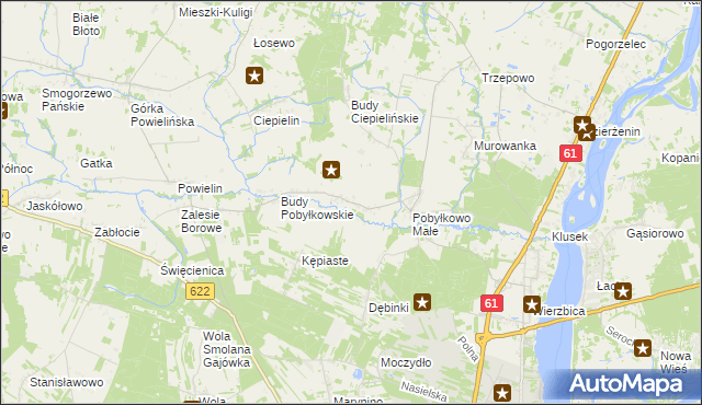 mapa Pobyłkowo Duże, Pobyłkowo Duże na mapie Targeo