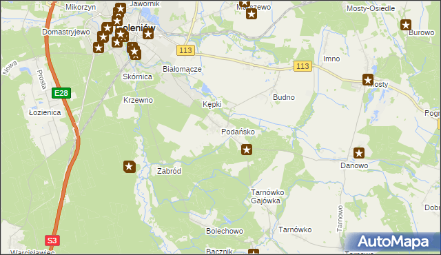 mapa Podańsko, Podańsko na mapie Targeo