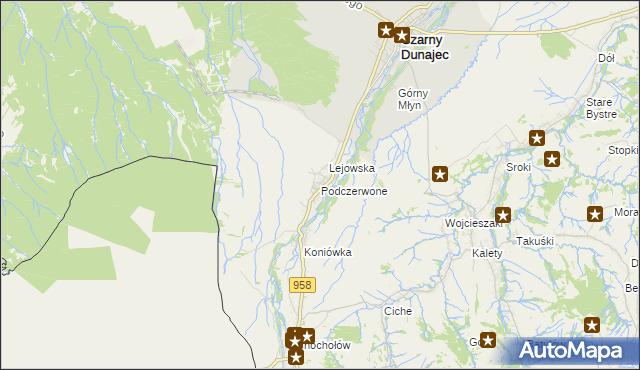 mapa Podczerwone, Podczerwone na mapie Targeo