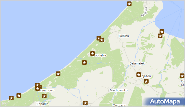 mapa Poddąbie, Poddąbie na mapie Targeo