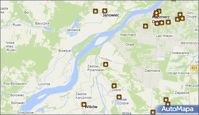 mapa Podgórz gmina Wilków, Podgórz gmina Wilków na mapie Targeo