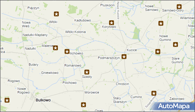 mapa Podmarszczyn, Podmarszczyn na mapie Targeo