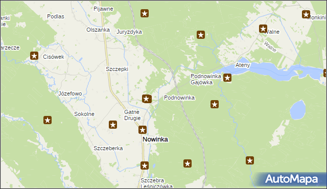 mapa Podnowinka, Podnowinka na mapie Targeo