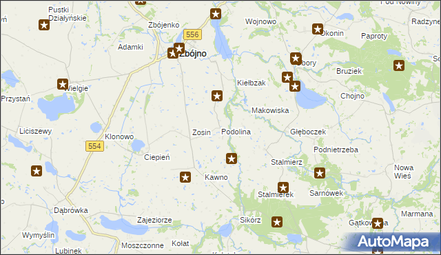mapa Podolina, Podolina na mapie Targeo