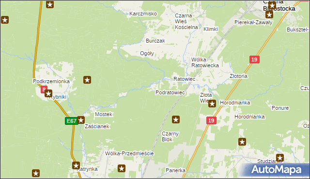 mapa Podratowiec, Podratowiec na mapie Targeo