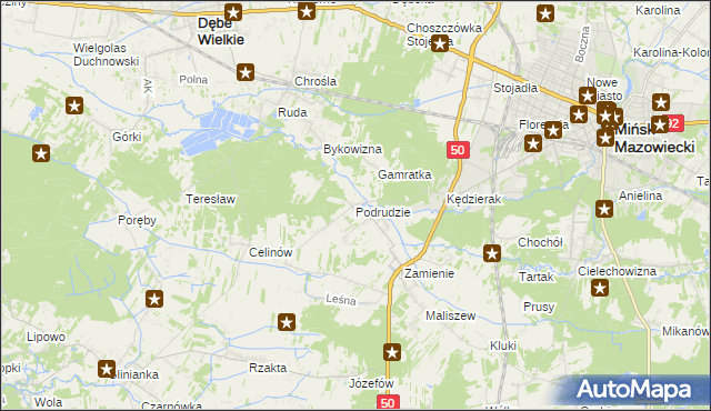 mapa Podrudzie, Podrudzie na mapie Targeo