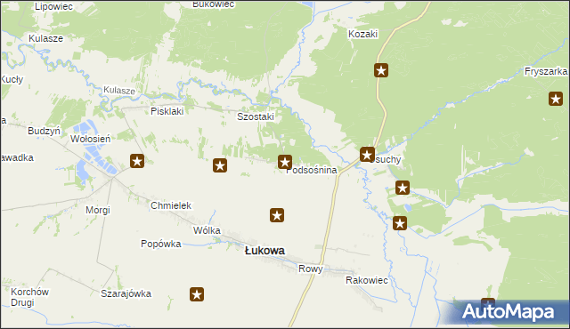 mapa Podsośnina, Podsośnina na mapie Targeo