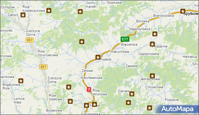 mapa Podwilk, Podwilk na mapie Targeo