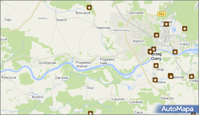 mapa Pogalewo Małe, Pogalewo Małe na mapie Targeo