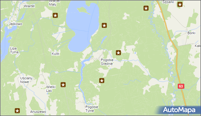 mapa Pogobie Średnie, Pogobie Średnie na mapie Targeo