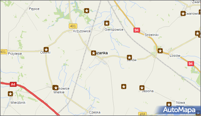 mapa Pogorzela gmina Olszanka, Pogorzela gmina Olszanka na mapie Targeo