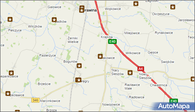 mapa Polakowice, Polakowice na mapie Targeo