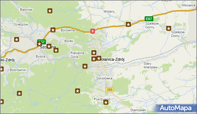 mapa Polanica-Zdrój, Polanica-Zdrój na mapie Targeo