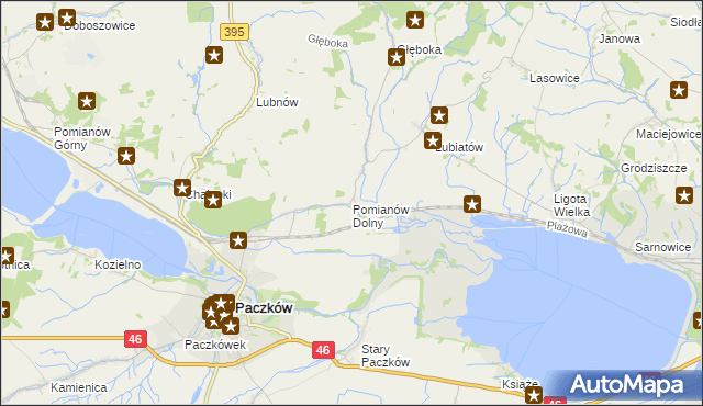 mapa Pomianów Dolny, Pomianów Dolny na mapie Targeo