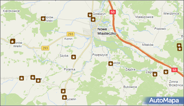 mapa Popęszyce, Popęszyce na mapie Targeo