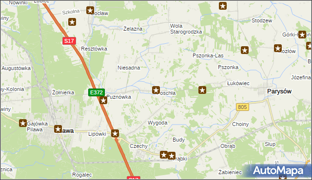 mapa Poschła, Poschła na mapie Targeo