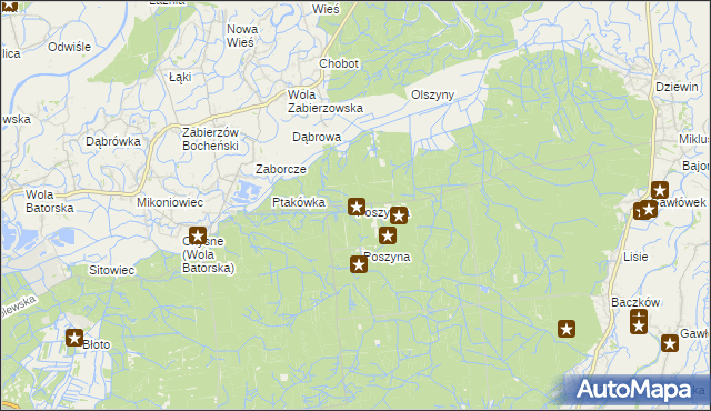 mapa Poszynka, Poszynka na mapie Targeo