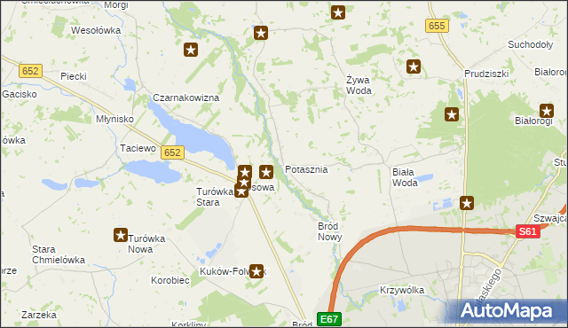 mapa Potasznia gmina Suwałki, Potasznia gmina Suwałki na mapie Targeo