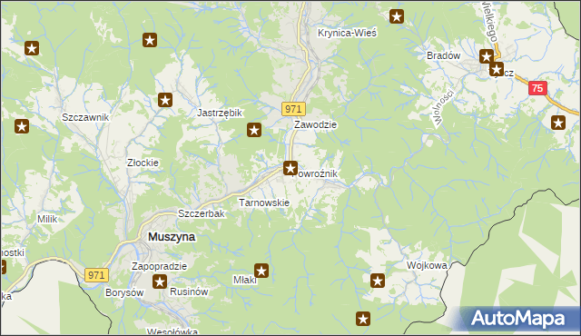 mapa Powroźnik, Powroźnik na mapie Targeo