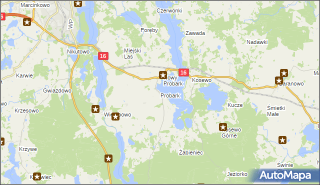 mapa Probark, Probark na mapie Targeo