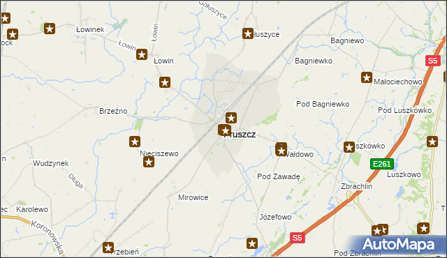 mapa Pruszcz powiat świecki, Pruszcz powiat świecki na mapie Targeo