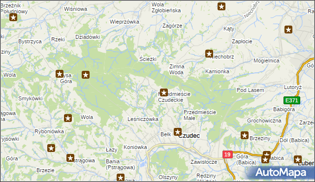 mapa Przedmieście Czudeckie, Przedmieście Czudeckie na mapie Targeo