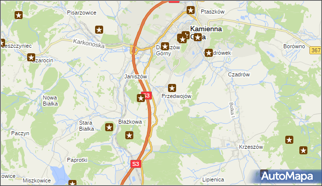 mapa Przedwojów, Przedwojów na mapie Targeo
