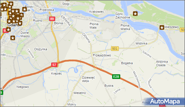 mapa Przejazdowo, Przejazdowo na mapie Targeo