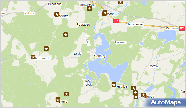 mapa Przełazy, Przełazy na mapie Targeo