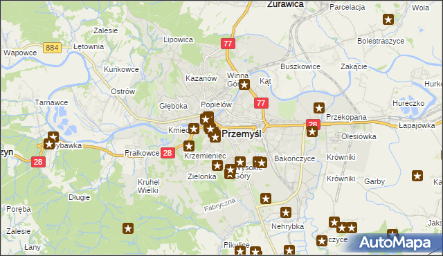 mapa Przemyśla, Przemyśl na mapie Targeo