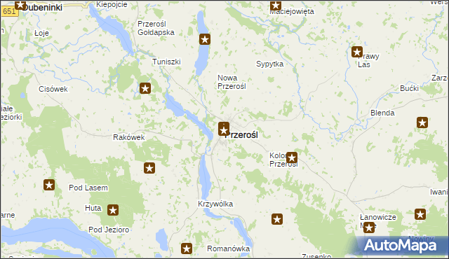 mapa Przerośl, Przerośl na mapie Targeo