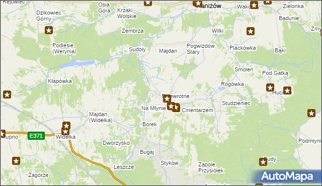 mapa Przewrotne, Przewrotne na mapie Targeo