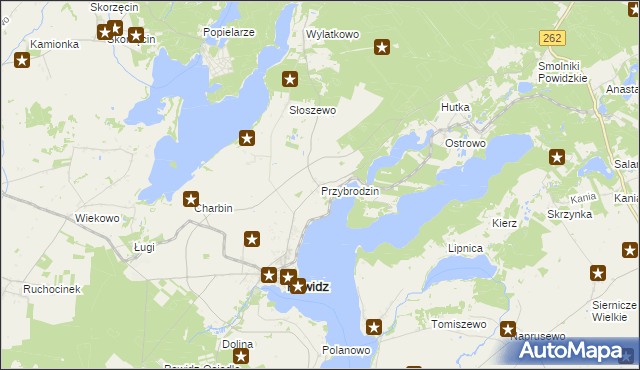 mapa Przybrodzin, Przybrodzin na mapie Targeo